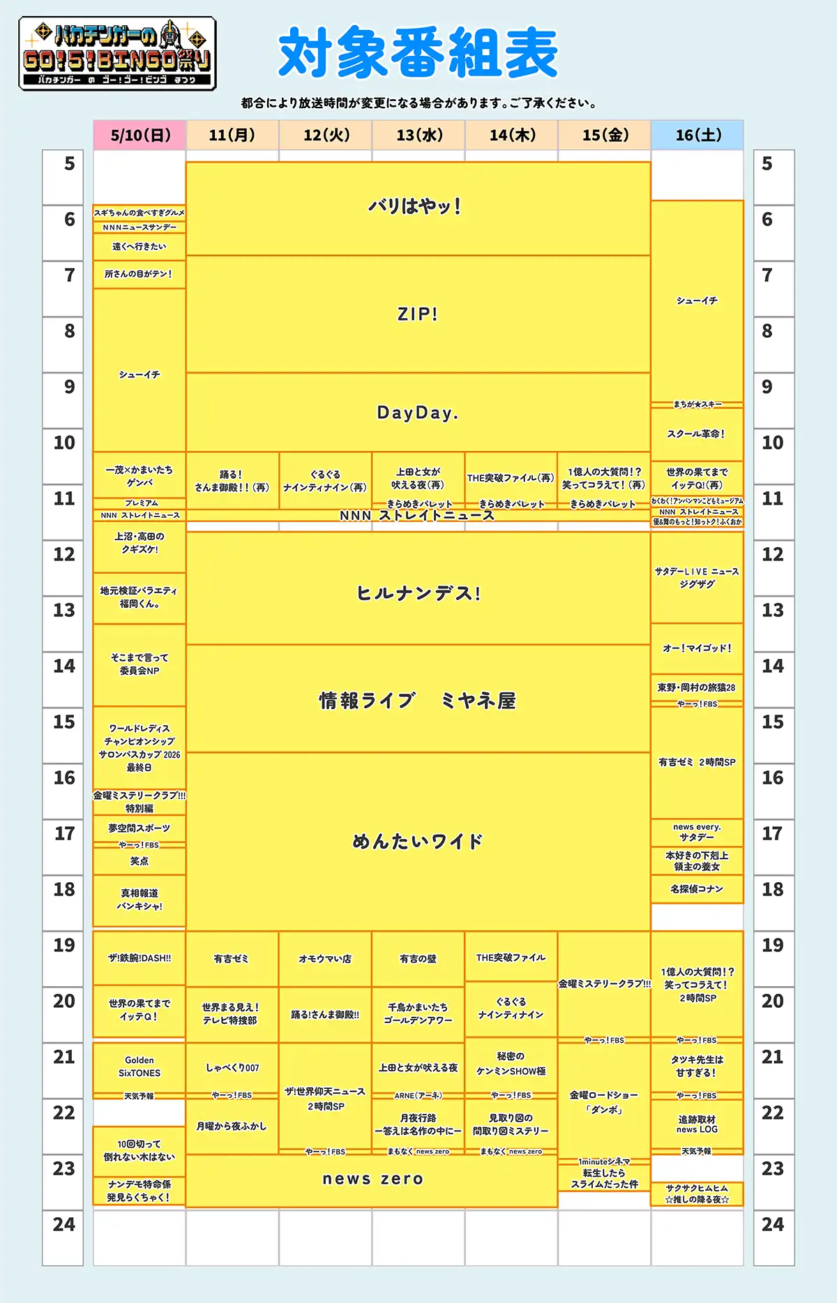対象番組