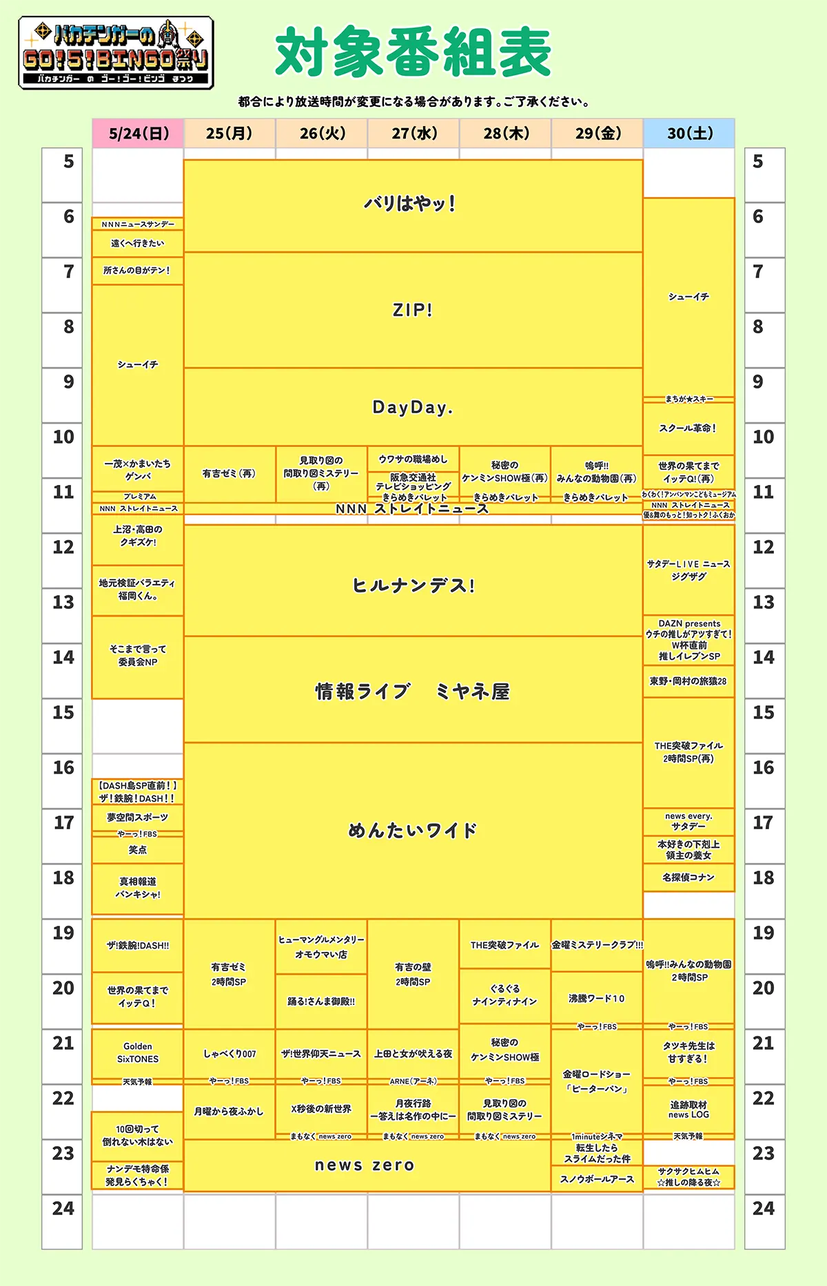 対象番組