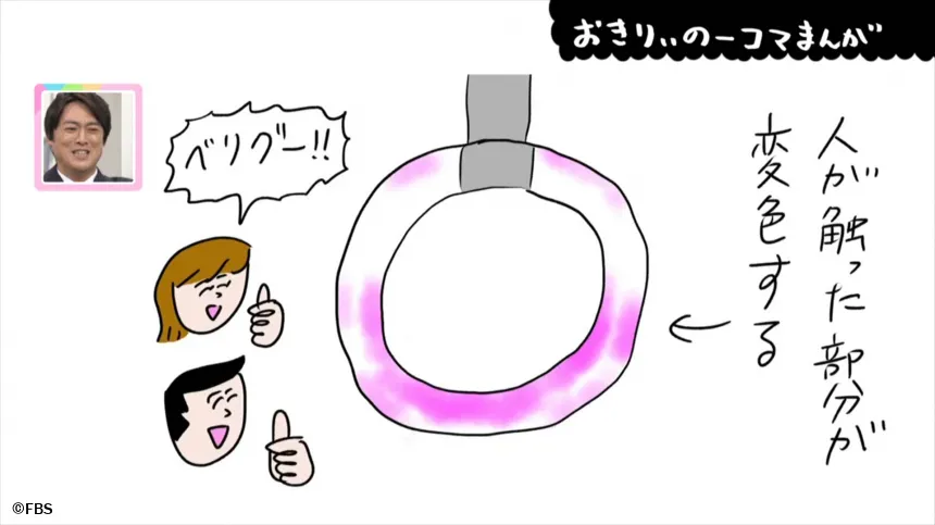 【おきりぃの一コマまんが】潔癖症の人用の吊り革 【おきりぃの一コマまんが】潔癖症の人用の吊り革
