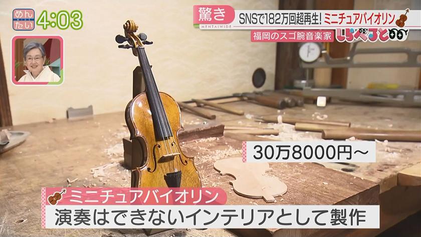 夕刊めんタイムリー｜186万回再生！福岡のミニチュアバイオリン奏者